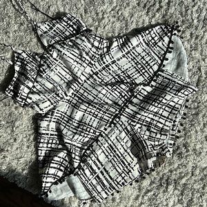Black and white Romper